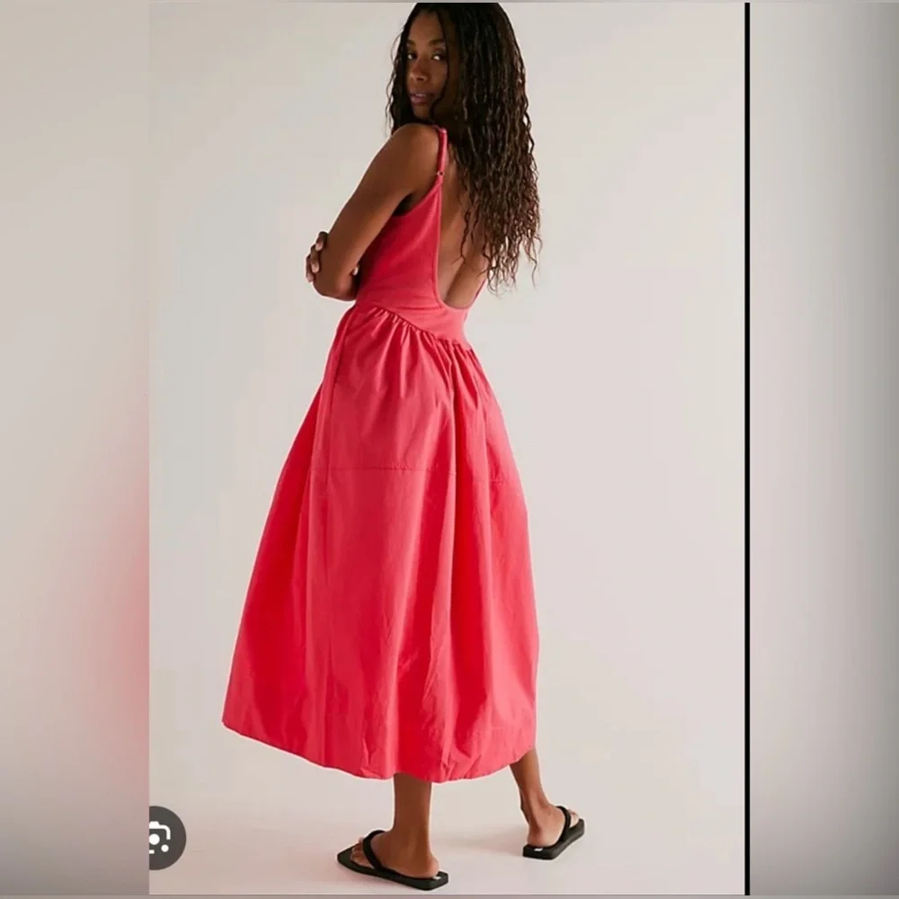 NWOT Free People Dylan Midi Dress - Picture 2 of 5